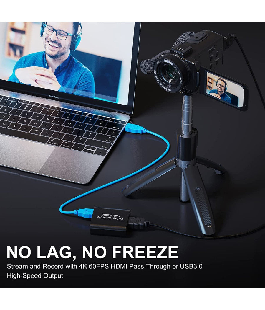 Dispositivo Acquisizione Video Audio Registratore Q-hd485 Hdtv 4k Usb Computer         