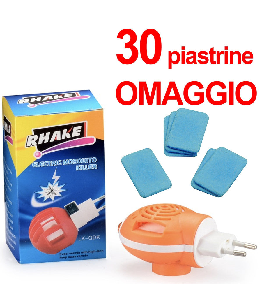 Dispositivo Elettrico Anti Zanzare Con Piastrine Omaggio Interruttore Spina 10a         