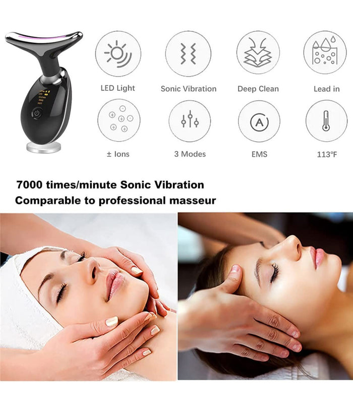 Dispositivo Massaggiatore Di Bellezza Antietà  Per Collo Viso Ricaricabile Q-mj10         