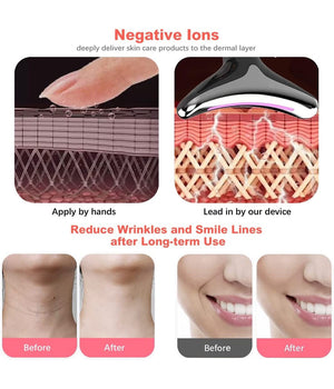 Dispositivo Massaggiatore Di Bellezza Antietà  Per Collo Viso Ricaricabile Q-mj10         