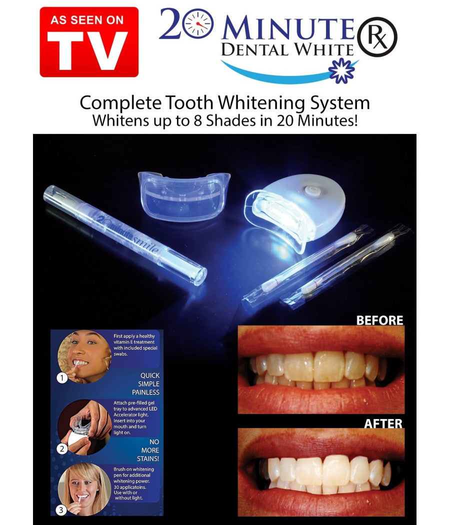 Dispositivo Professionale Sbiancante A Led Denti Dental White Rx Sorriso Super         