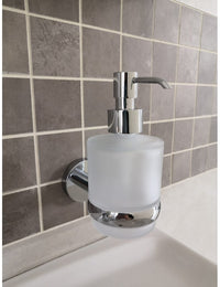 Dispenser sapone COLORADO in vetro e ottone cromato 200 ml