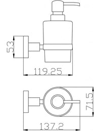 COLORADO Dispenser Sapone in Vetro e Ottone Oro 200 ml