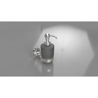 Dispenser sapone RETRO in ottone cromato e vetro 7,35x15x13,5 cm / 200 ml