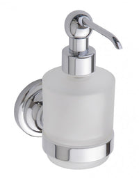 Dispenser sapone RETRO in ottone cromato e vetro 7,35x15x13,5 cm / 200 ml