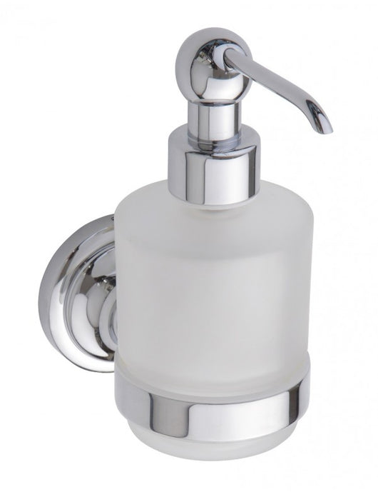 Dispenser sapone RETRO in ottone cromato e vetro 7,35x15x13,5 cm / 200 ml