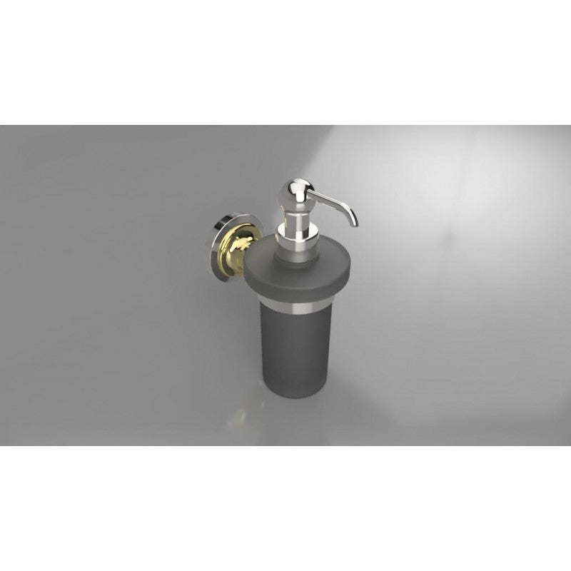 Dispenser di sapone in vetro RETRO ottone cromo-oro 8x19x14 cm / 300ml