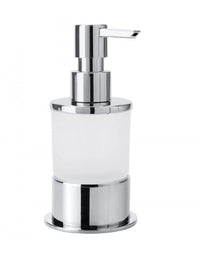 Dispenser di sapone da banco OMEGA in vetro e cromo 8x16x8cm /200ml