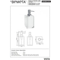 Dispenser Sapone Liquido VISTA Quadrato in Resina Bianca / 250 ml