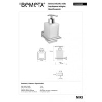 NIKI Dispenser di sapone liquido in lega di zinco 15 x10 x7,7 cm