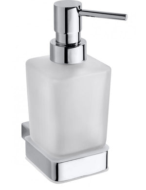 Dispenser di sapone in ottone cromato e vetro VIA 6,5 x15x 12 cm / 250 ml