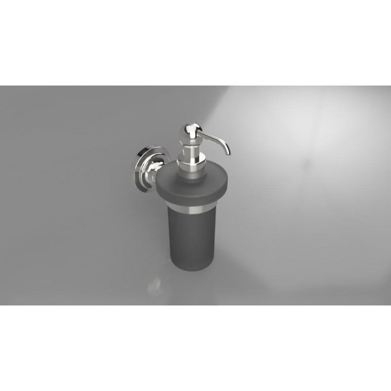 Dispenser di sapone in ottone cromato e vetro RETRO 8x19x14 cm / 230ml