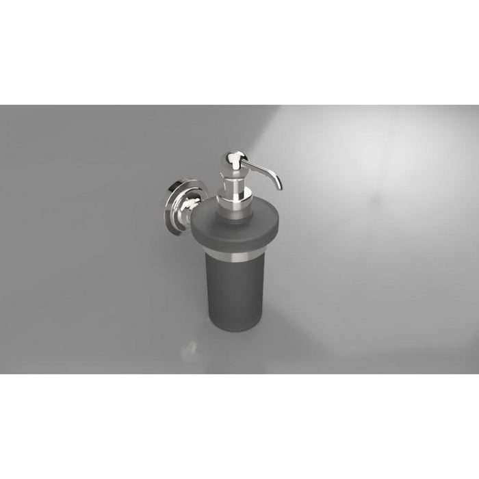 Dispenser di sapone in ottone cromato e vetro RETRO 8x19x14 cm / 230ml