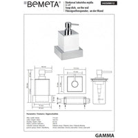 Dispenser Sapone Liquido GAMMA in Ottone Cromato Bianco / 200 ml