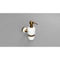 Dispenser di sapone liquido KERA in ottone e ceramica 19 x7,2 x12,5 cm / 230ml