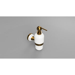 Dispenser di sapone liquido KERA in ottone e ceramica 19 x7,2 x12,5 cm / 230ml