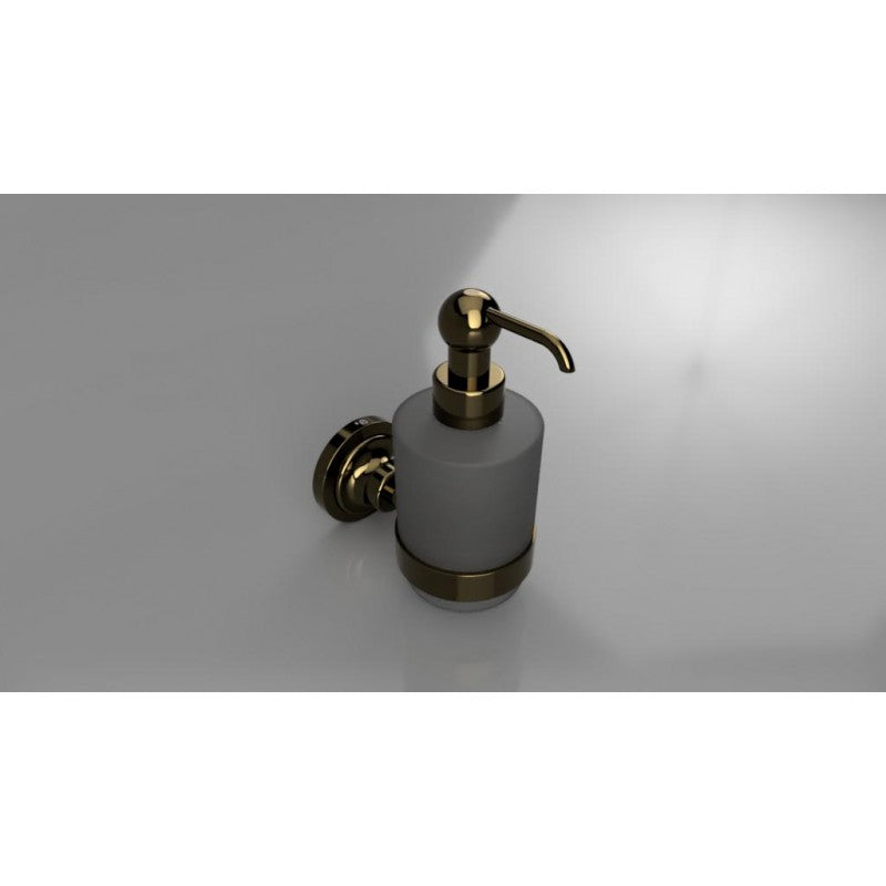 Dispenser di sapone in ottone e vetro RETRO 7,35x15x13,5 cm / 200 ml