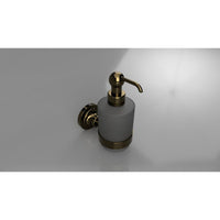 Dispenser di sapone in ottone e vetro RETRO 7,35x15x13,5 cm / 200 ml