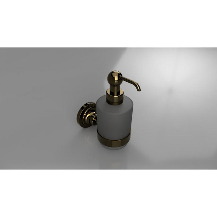 Dispenser di sapone in ottone e vetro RETRO 7,35x15x13,5 cm / 200 ml