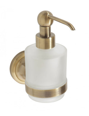 Dispenser di sapone in ottone e vetro RETRO 7,35x15x13,5 cm / 200 ml