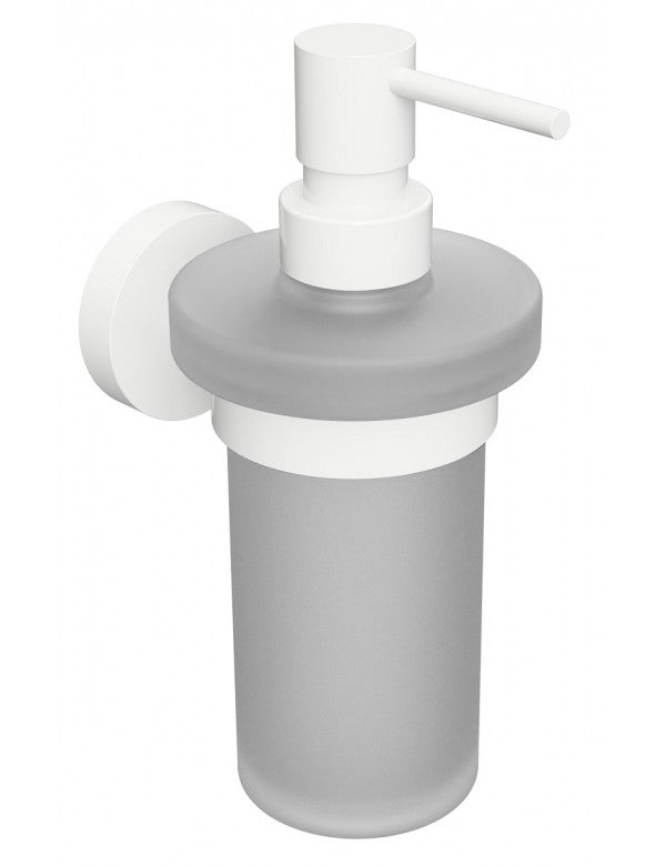 Dispenser di sapone liquido da parete WHITE in ottone bianco