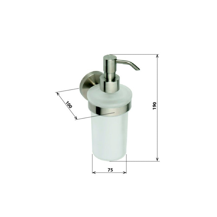 NEO Dispenser di sapone in vetro 250ml / 19x10x7,5cm