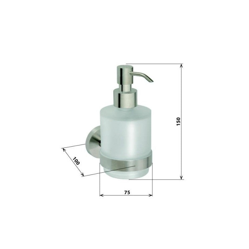 NEO Dispenser di sapone in vetro 200ml / 15x10x7,5cm