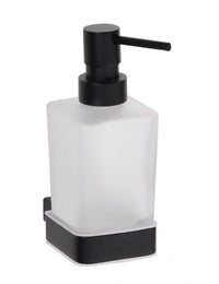 Dispenser di sapone liquido NERO in ottone nero e vetro / 250ml