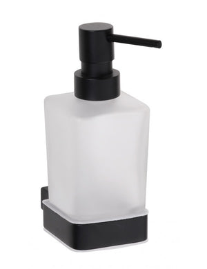 Dispenser di sapone liquido NERO in ottone nero e vetro / 250ml