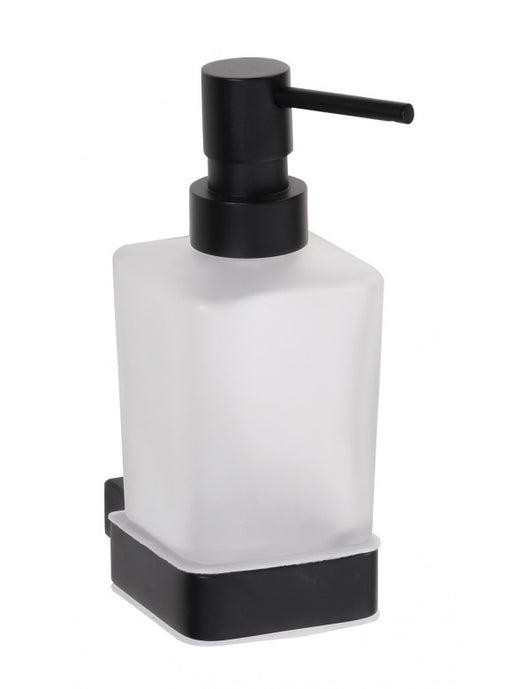 Dispenser di sapone liquido NERO in ottone nero e vetro / 250ml