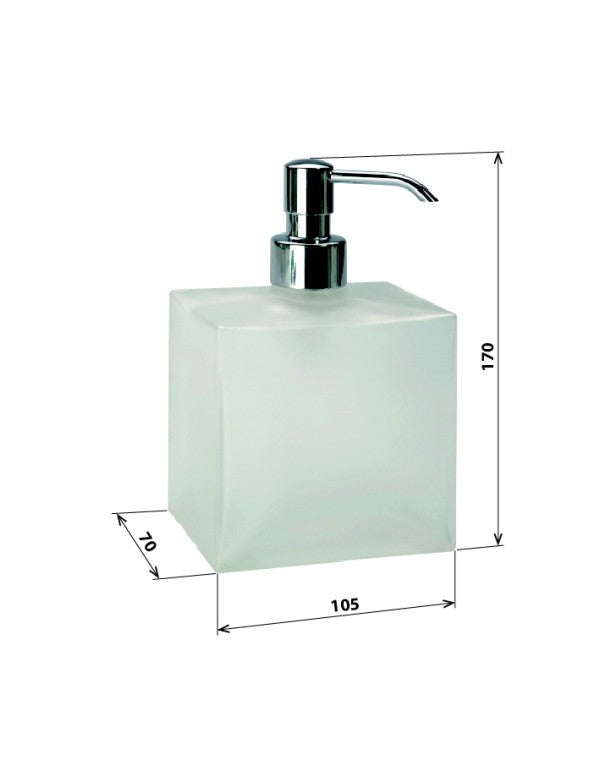 Dispenser Sapone Liquido PLAZA 7x10,5x17 cm