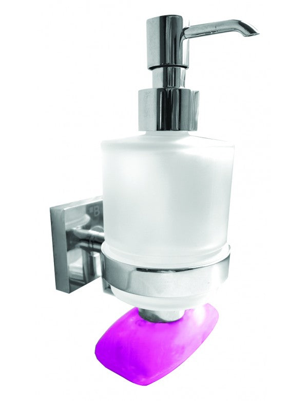 Dispenser sapone e portasapone magnetico BETA 7,5x16x10cm /200ml