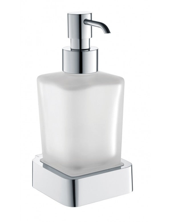 SOLO Dispenser di sapone liquido in ottone cromato e vetro / 250ml