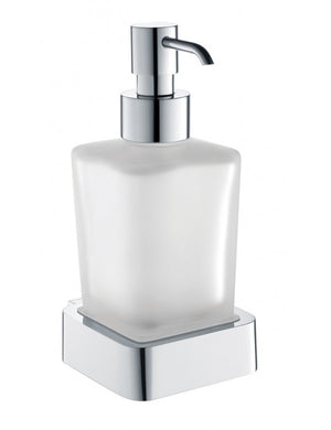 SOLO Dispenser di sapone liquido in ottone cromato e vetro / 250ml
