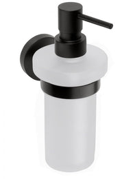 Dispenser sapone da parete DARK in ottone nero e vetro 19x13,3x8 cm /230ml