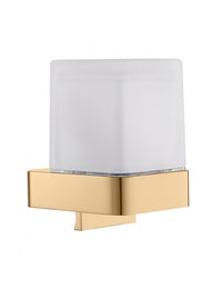 Dispenser sapone da parete NIL in ottone dorato e vetro 200ml