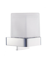 Dispenser sapone NIL da parete in ottone cromato e vetro 200 ml