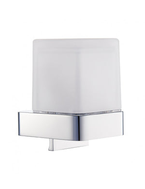 Dispenser sapone NIL da parete in ottone cromato e vetro 200 ml