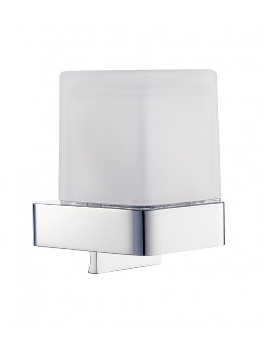 Dispenser sapone NIL da parete in ottone cromato e vetro 200 ml