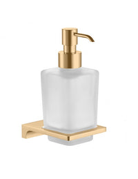 NIL dispenser sapone da parete in vetro e ottone dorato 200 ml