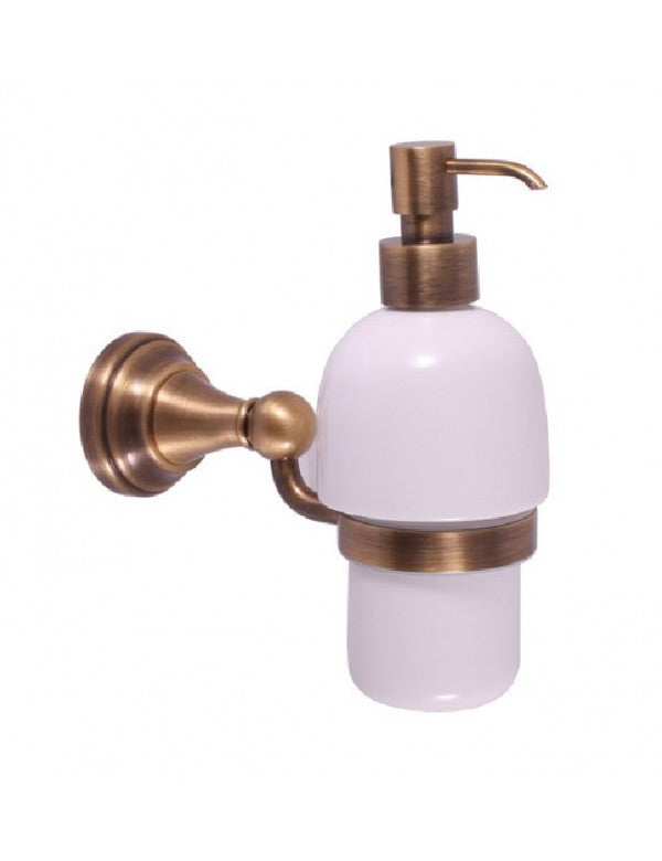 MORAVA Dispenser Sapone Retrò in Bronzo 18,1x7,15 x19 cm