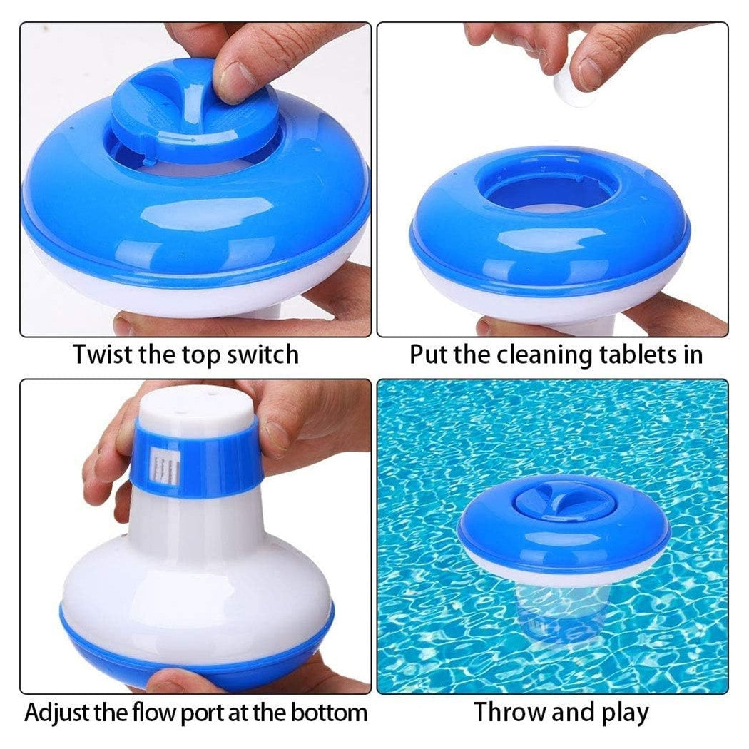 Trade Shop - Distributore Galleggiante Di Cloro Pulitore Per Piscina Vasche Idromassaggio 017051 -