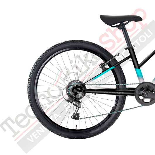 Bicicletta MTB da Ragazza MBM District 24" con Cambio 7 Velocità-Verde