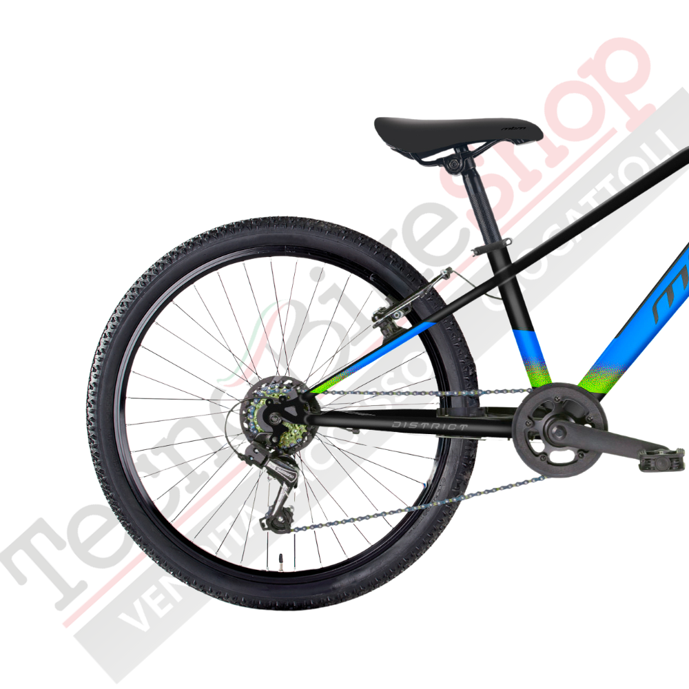 Bicicletta MTB da Ragazzo MBM District 24" con Cambio 18 Velocità-Blu