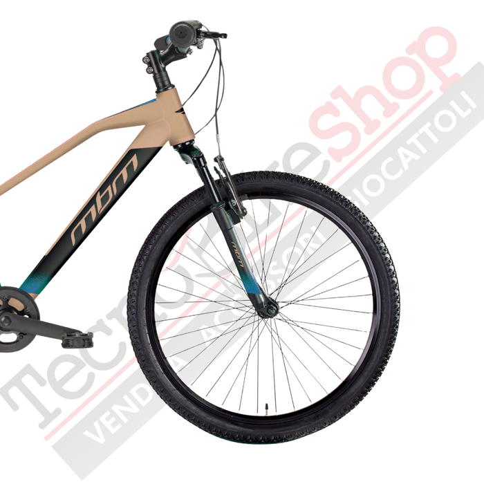Bicicletta MTB MBM District Uomo 26" con Cambio 18 Velocità-Beige