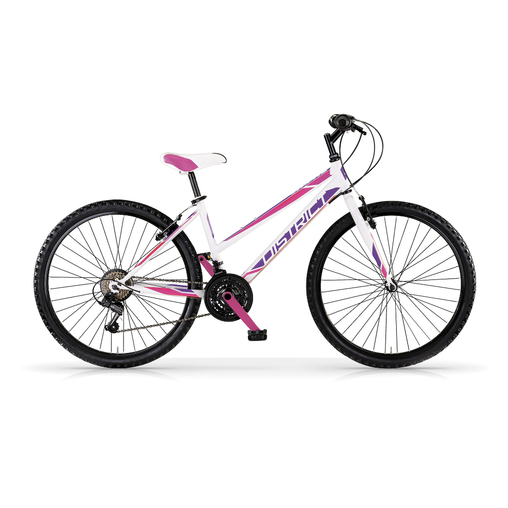 Bicicletta Donna MTB MBM District 27,5" con Cambio 18 Velocità-Bianco