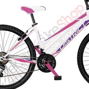 Bicicletta Donna MTB MBM District 27,5" con Cambio 18 Velocità-Bianco