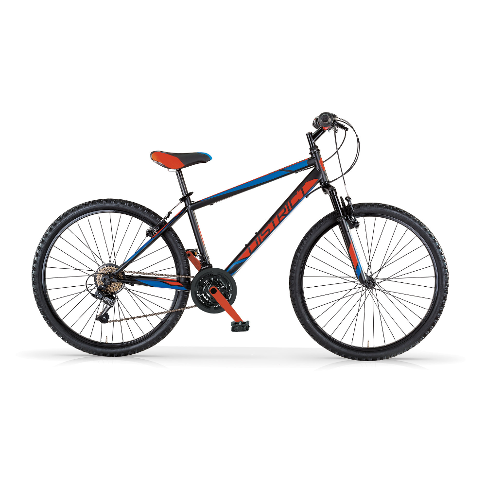 Bicicletta Uomo MTB MBM District 27,5" con Cambio 18 Velocità-Rosso