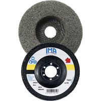 DISCO COMPRESSO PER SATINATURA E LUCIDATURA FERRO ACCIAIO MEDIO Ø115×22,23mm IMA DPCS MEDIUM