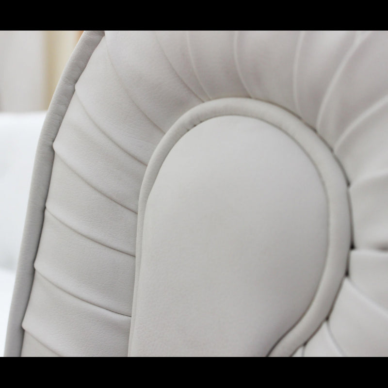 DIVANO 2 POSTI CHESTERFIELD IN ECOPELLE BIANCO